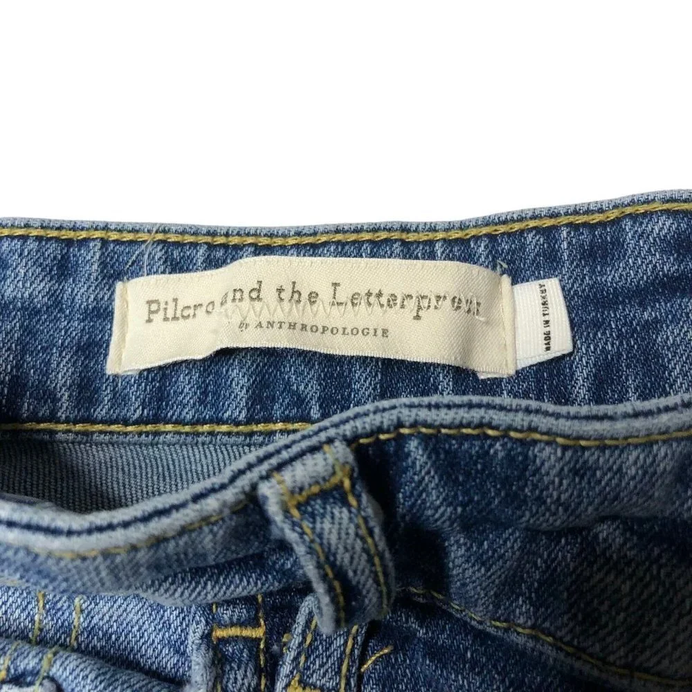Pilcro and the Letterpress by Anthropologie Slim Boyfriend Denim‎ Shorts Size 28
